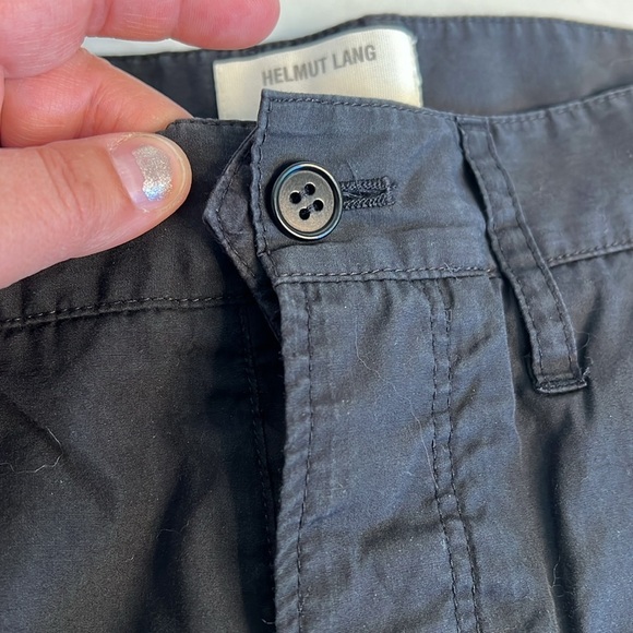 HELMUT LANG BLACK CUFFED CASUAL PANTS 4 - Picture 10 of 16